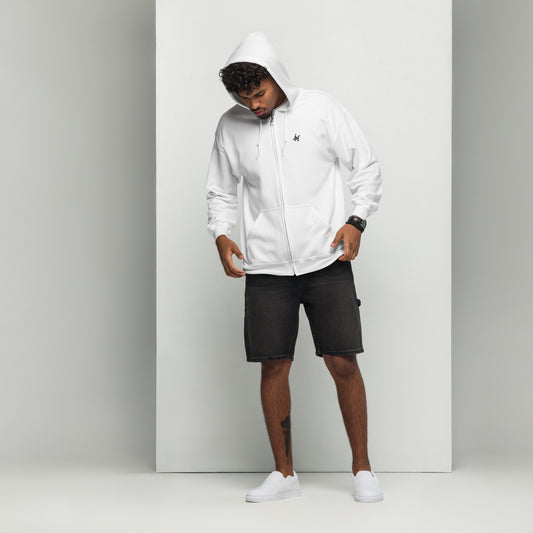 All White Full Zip